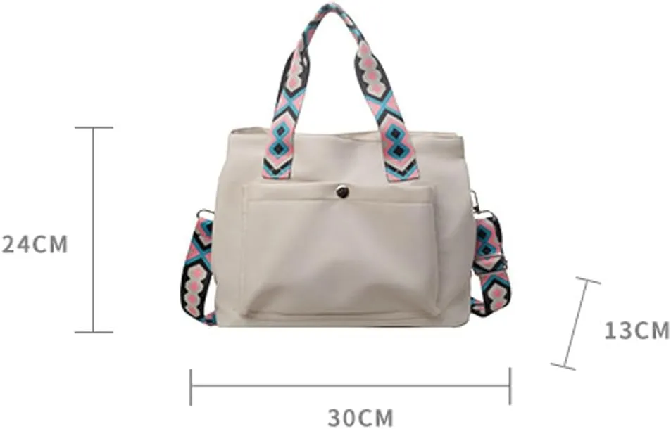 Womens Casual Nylon Tote Bags Canvas Shoulder Crossbody Bag Large Handbags Fashion Top Handle Purse Travel