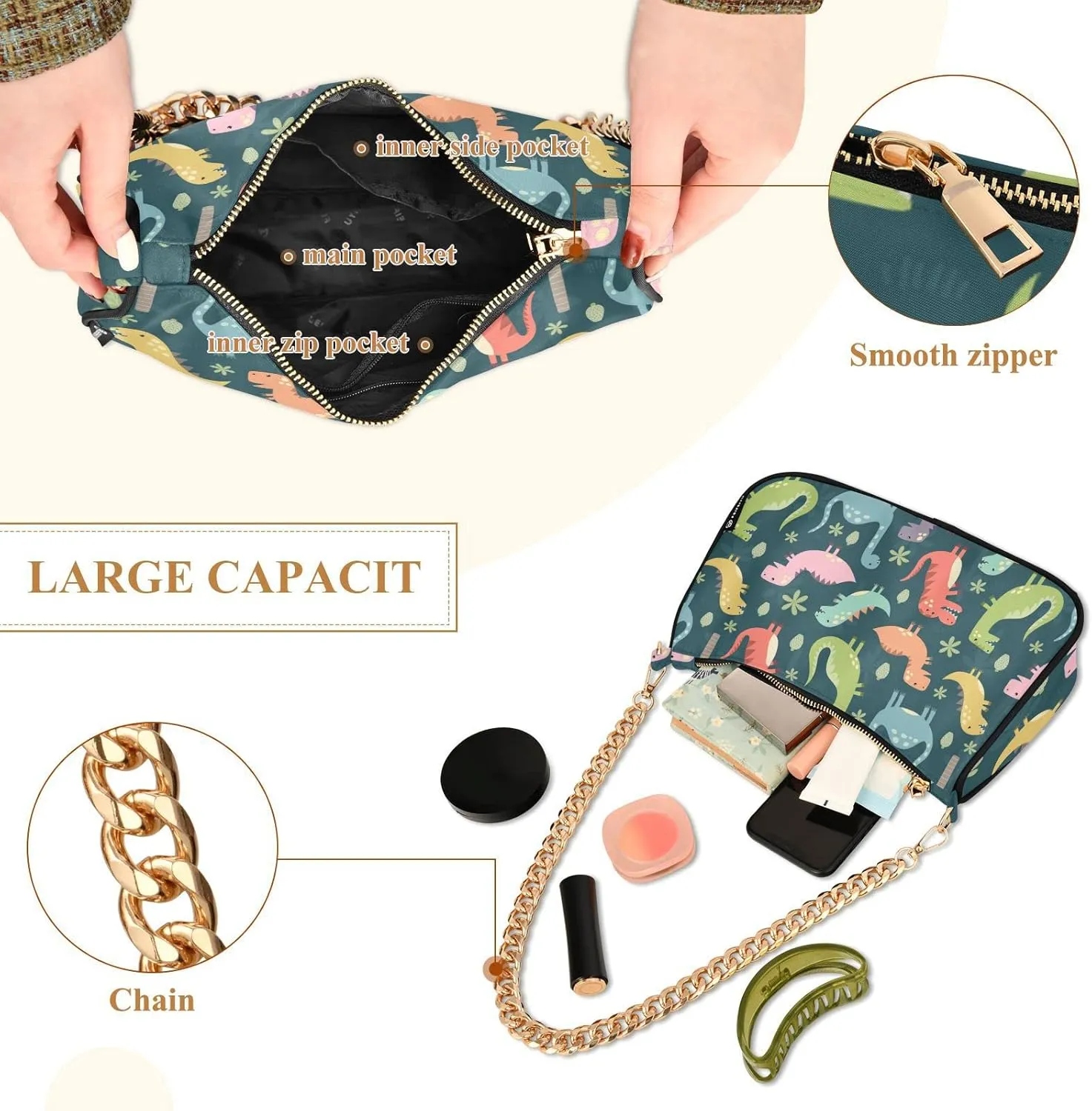 Women's Chain Bag, Shoulder Bag, Handbag Purse, Tote Bag, Fashion Underarm Bag