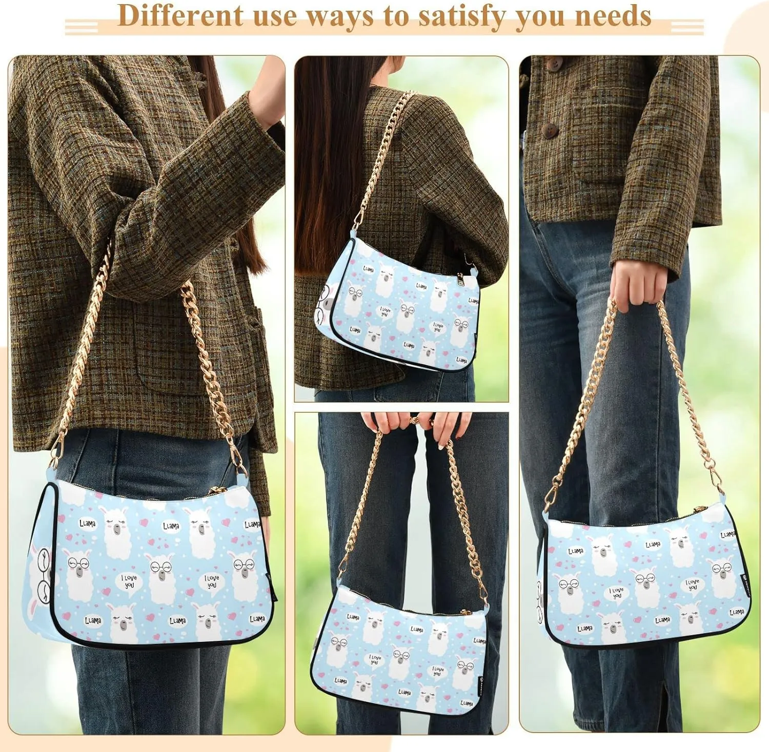 Women's Chain Bag, Shoulder Bag, Handbag Purse, Tote Bag, Fashion Underarm Bag