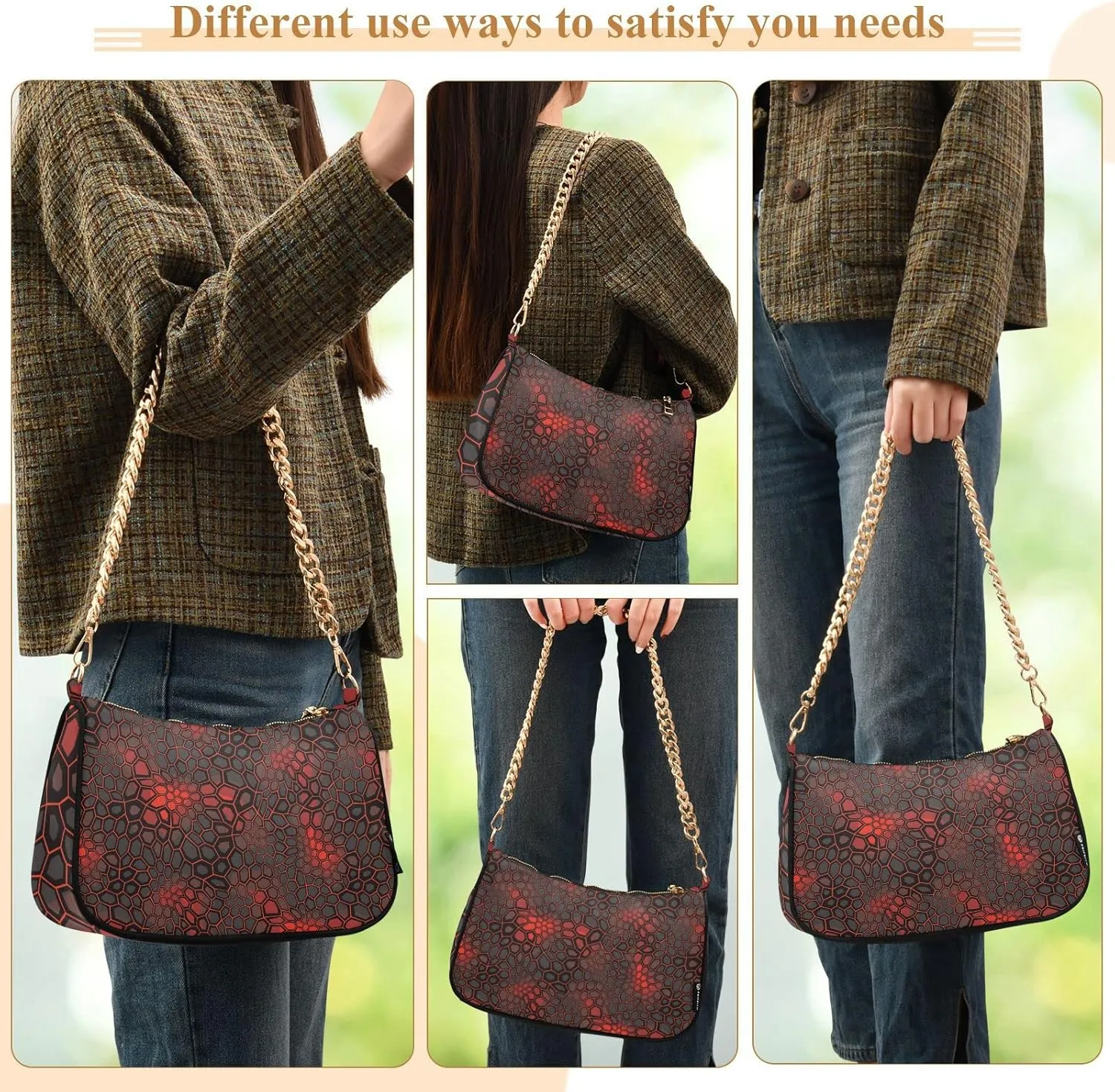 Women's Chain Bag, Shoulder Bag, Handbag Purse, Tote Bag, Fashion Underarm Bag