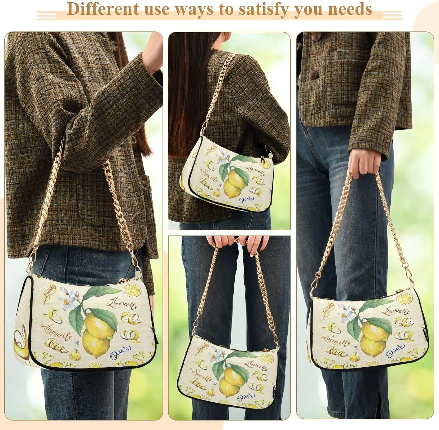 Women's Chain Bag, Shoulder Bag, Handbag Purse, Tote Bag, Fashion Underarm Bag