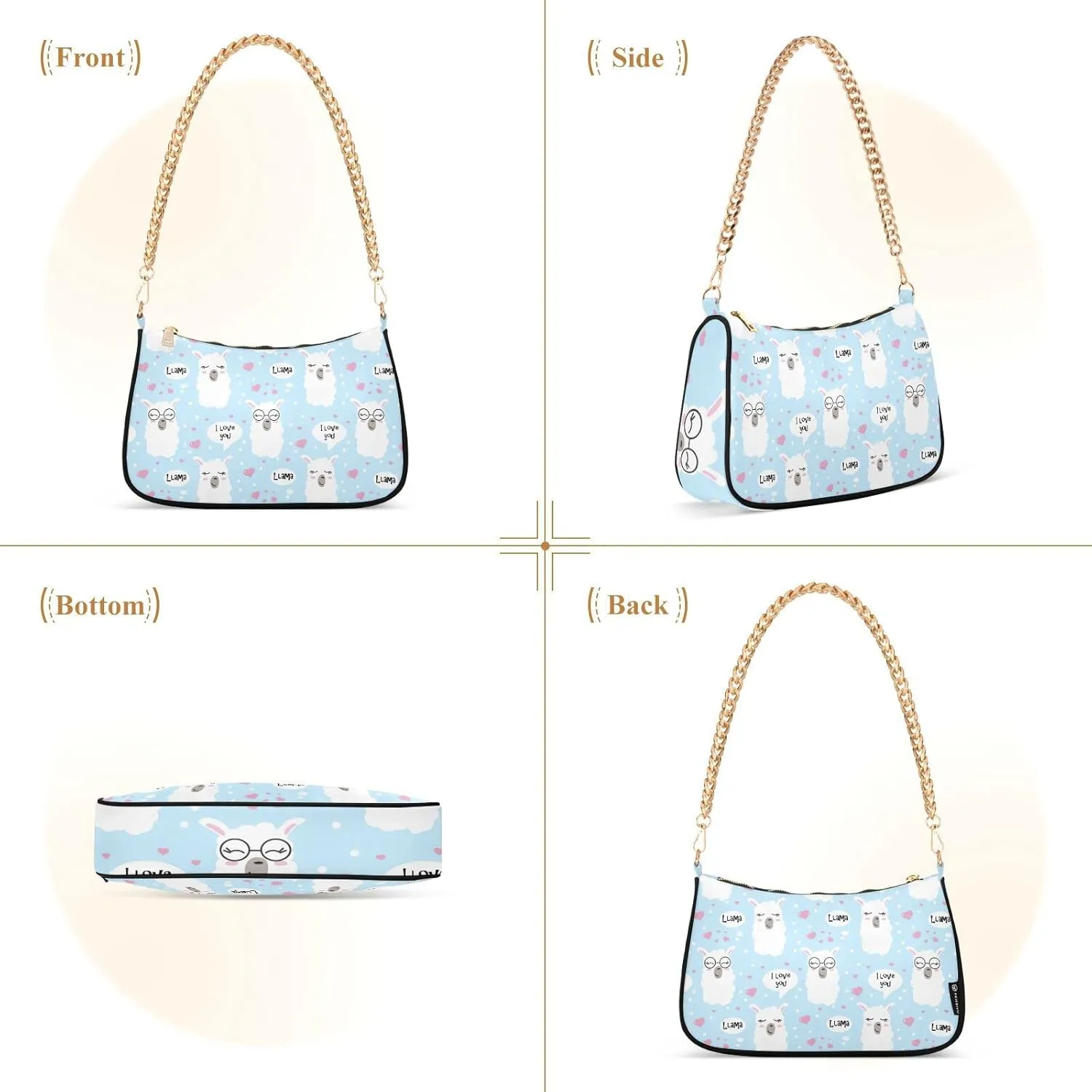 Women's Chain Bag, Shoulder Bag, Handbag Purse, Tote Bag, Fashion Underarm Bag