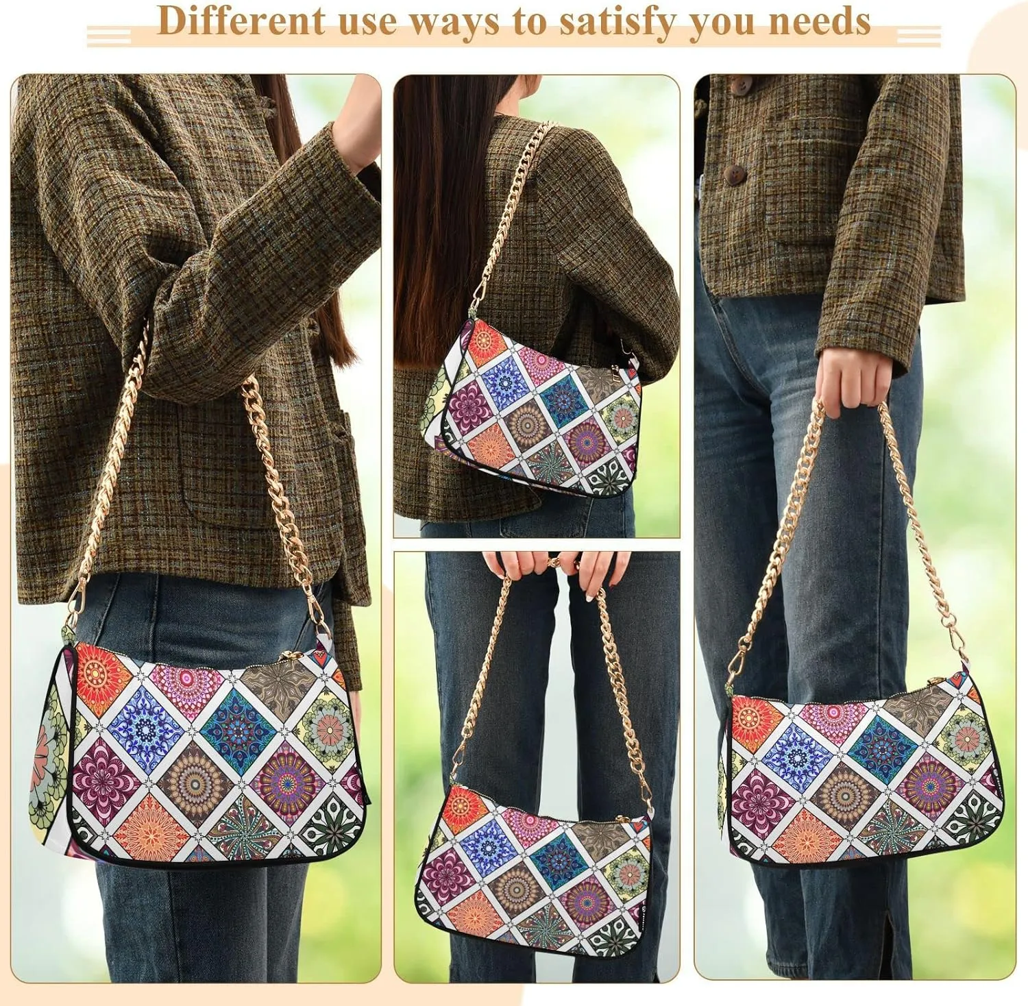 Women's Chain Bag, Shoulder Bag, Handbag Purse, Tote Bag, Fashion Underarm Bag