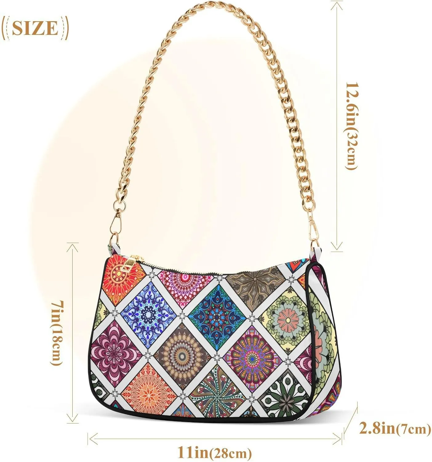 Women's Chain Bag, Shoulder Bag, Handbag Purse, Tote Bag, Fashion Underarm Bag