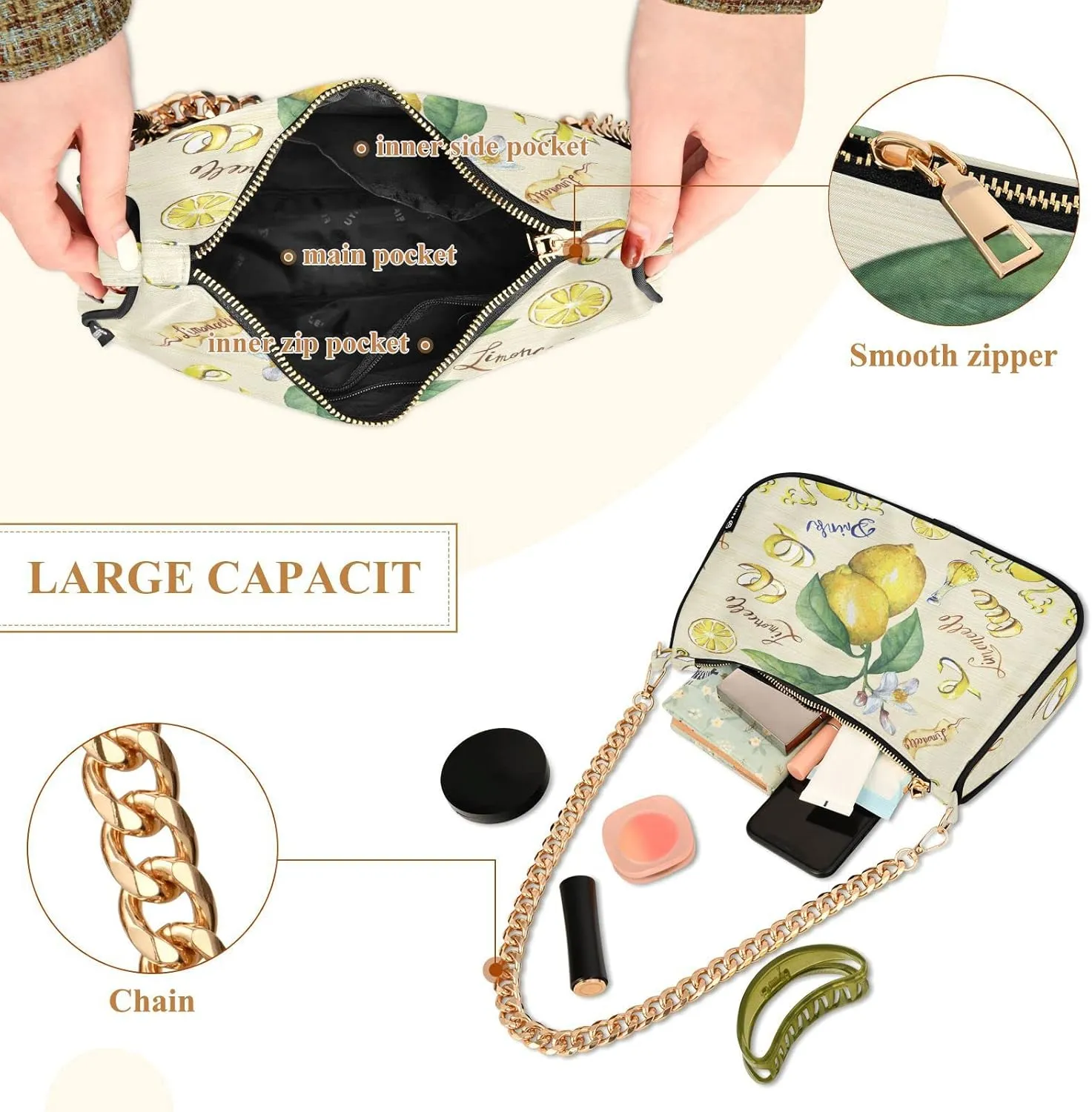 Women's Chain Bag, Shoulder Bag, Handbag Purse, Tote Bag, Fashion Underarm Bag