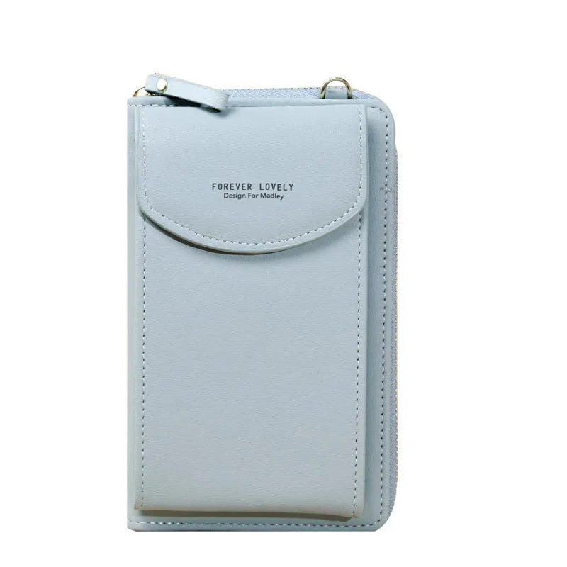Women's Clutch Large Capacity Mobile Zipper Solid Phone Bags