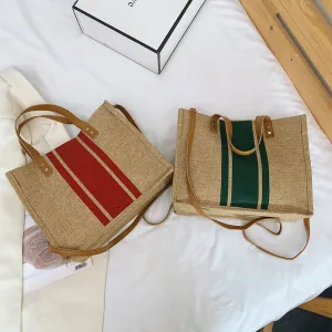 Women's Cotton Linen Large Capacity Spring Bags