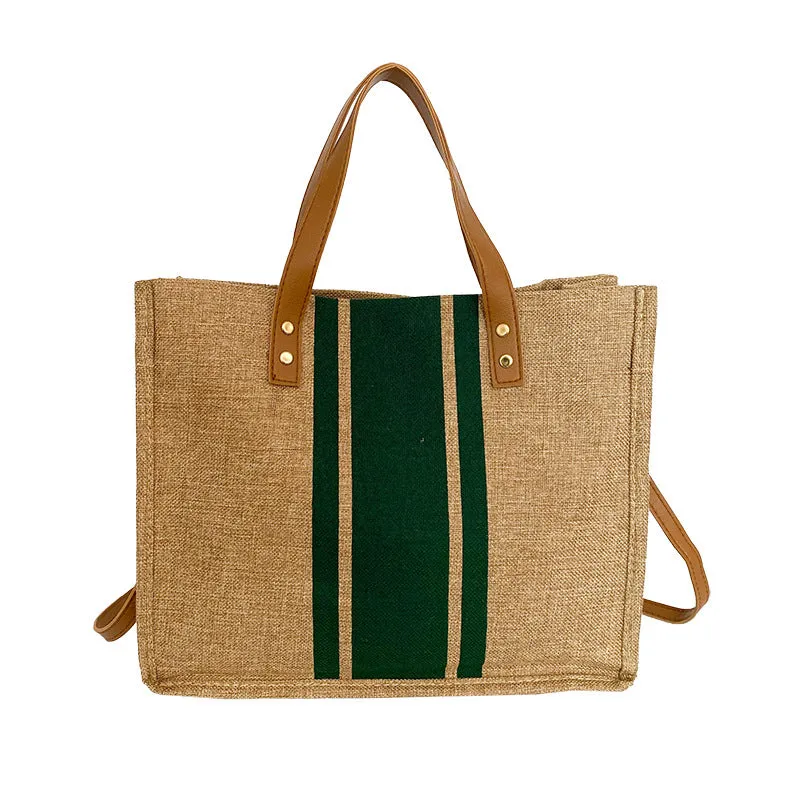 Women's Cotton Linen Large Capacity Spring Bags