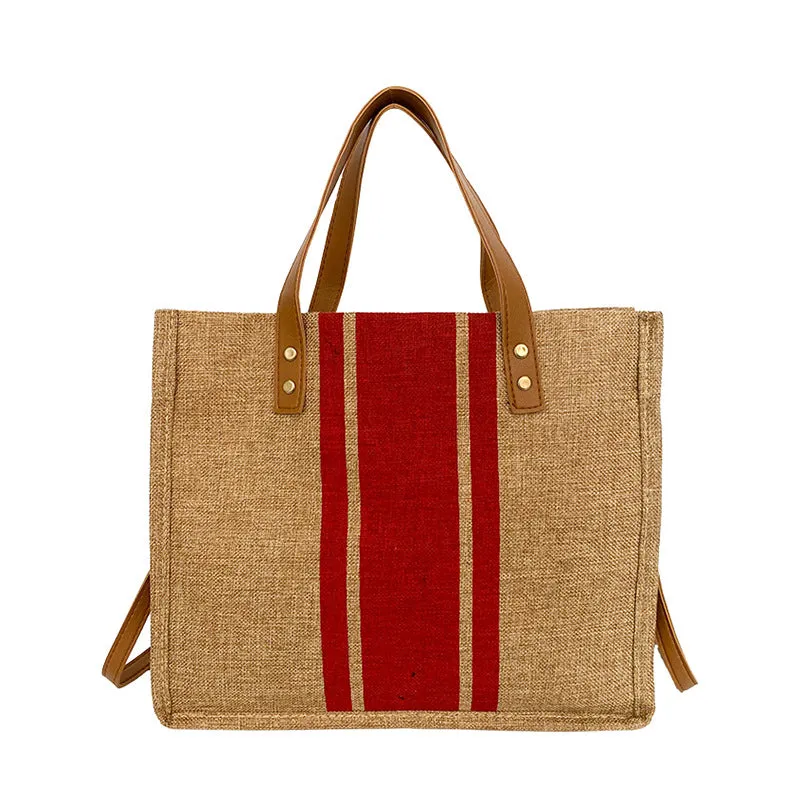 Women's Cotton Linen Large Capacity Spring Bags