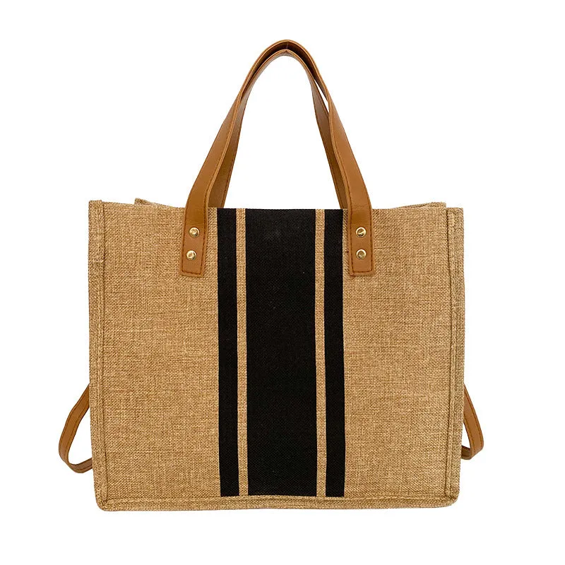 Women's Cotton Linen Large Capacity Spring Bags