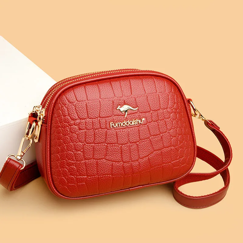 Women's Crocodile Pattern Large Capacity Cell Trendy Crossbody Bags