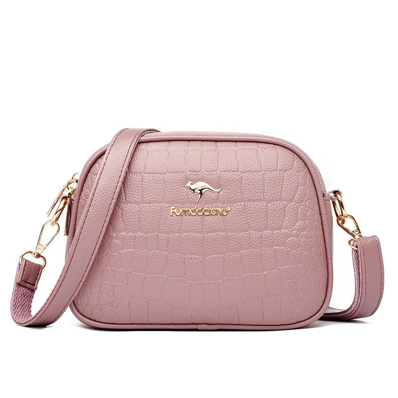 Women's Crocodile Pattern Large Capacity Cell Trendy Crossbody Bags