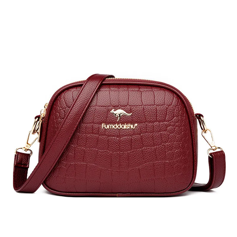 Women's Crocodile Pattern Large Capacity Cell Trendy Crossbody Bags