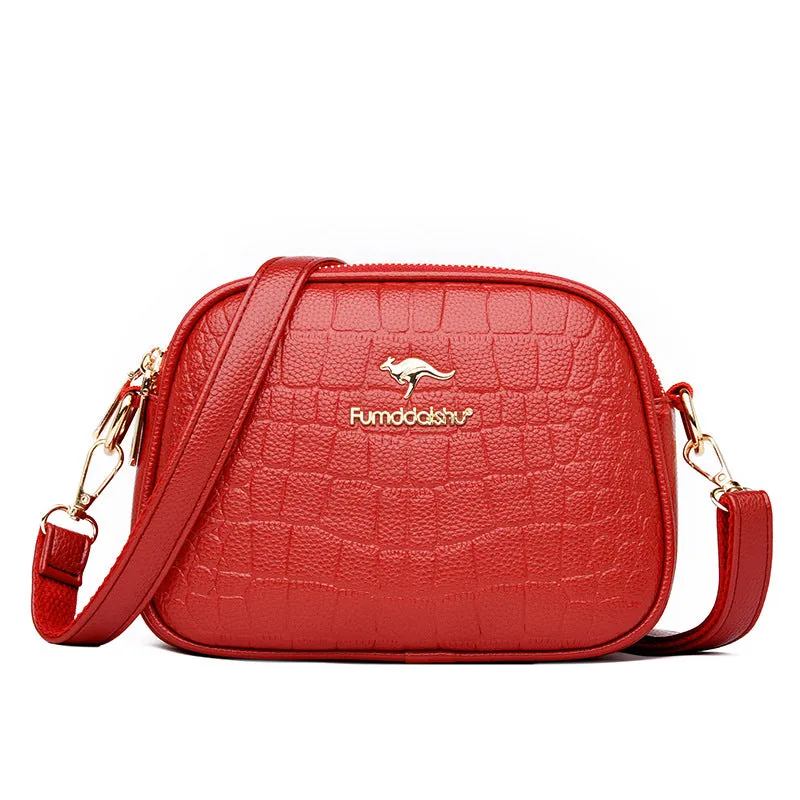 Women's Crocodile Pattern Large Capacity Cell Trendy Crossbody Bags