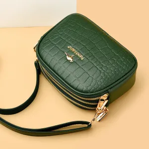 Women's Crocodile Pattern Large Capacity Cell Trendy Crossbody Bags