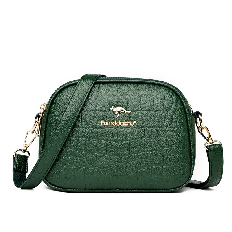 Women's Crocodile Pattern Large Capacity Cell Trendy Crossbody Bags