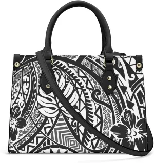 Women'S Crossbody Bag Square Tote Large Capacity Shoulder Bag Polynesian Hawaiian Pattern Custom Women'S Bag