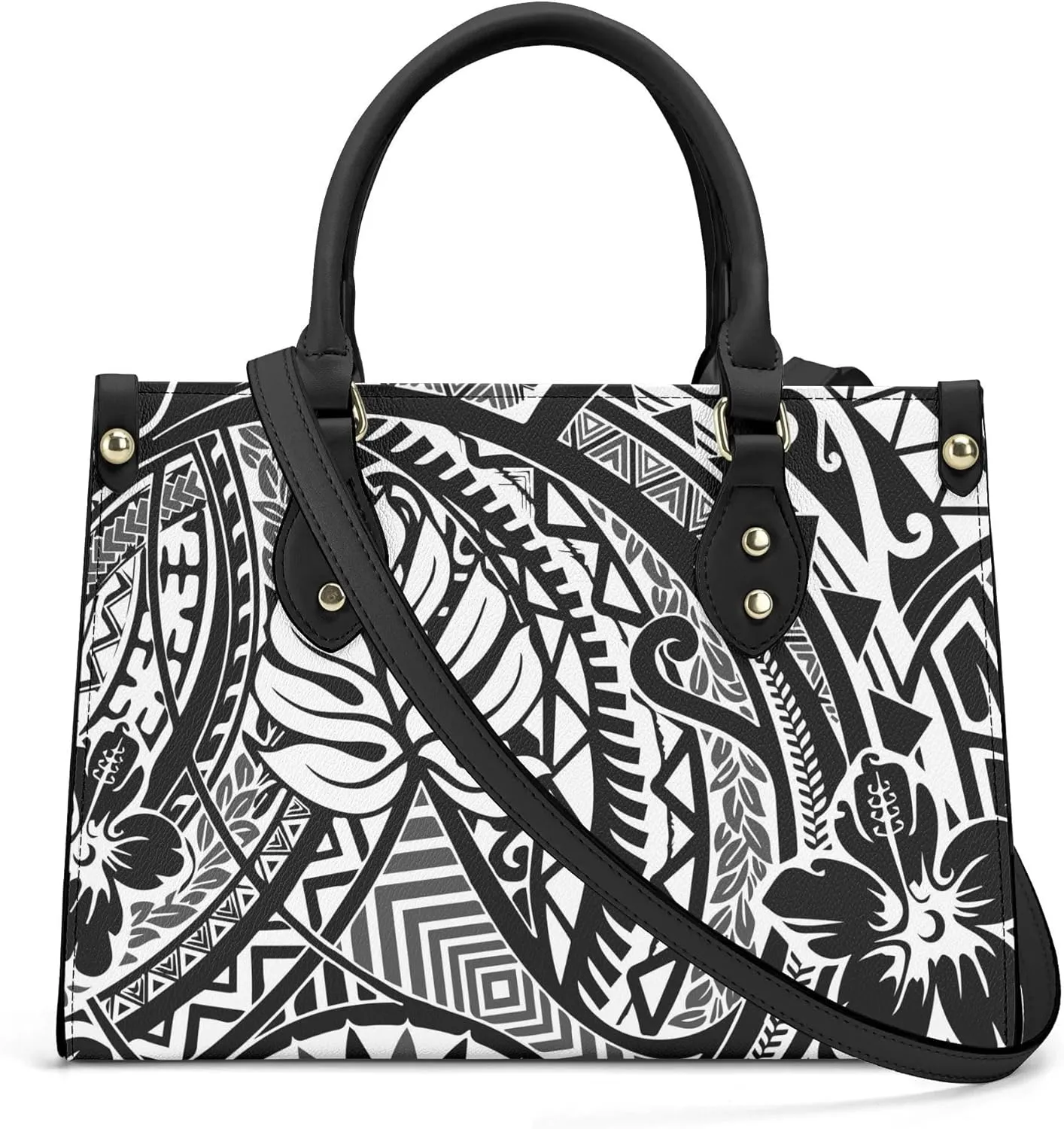 Women'S Crossbody Bag Square Tote Large Capacity Shoulder Bag Polynesian Hawaiian Pattern Custom Women'S Bag
