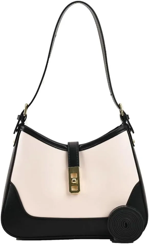 Womens Elegant Shoulder Tote Bag Handbag Saddle Crossbody Bag Underarm Purse PU Leather Top Handle Satchel