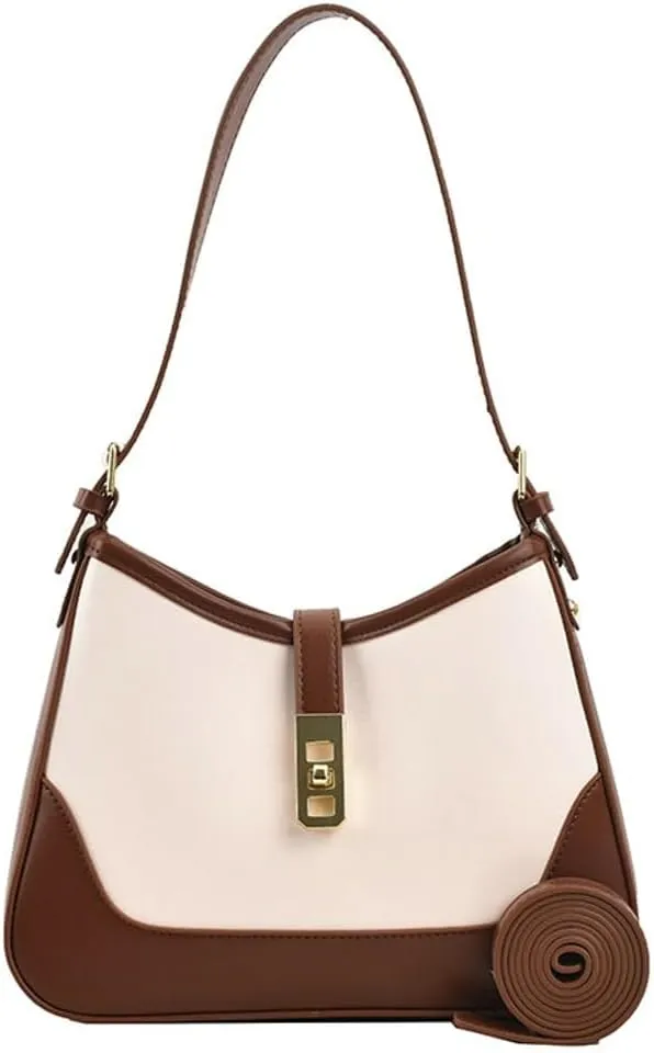 Womens Elegant Shoulder Tote Bag Handbag Saddle Crossbody Bag Underarm Purse PU Leather Top Handle Satchel