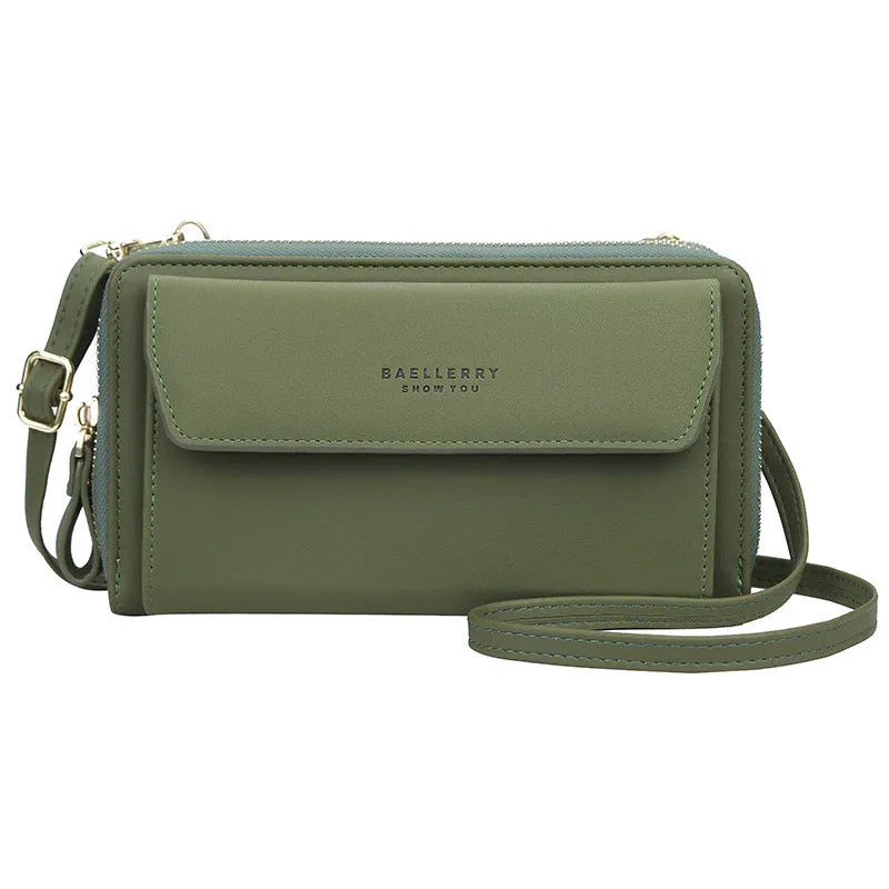 Women's Korean Fashion Versatile Zipper Mobile Bags