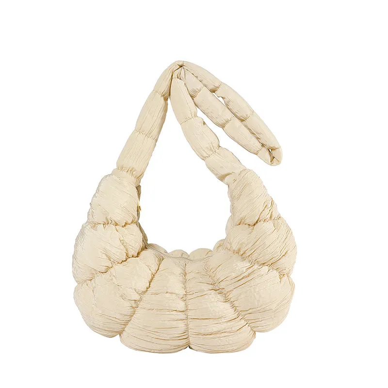 Women's Kosong Cloud Pleated Large Capacity Portable Crossbody Bags