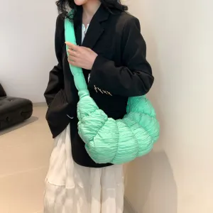 Women's Kosong Cloud Pleated Large Capacity Portable Crossbody Bags
