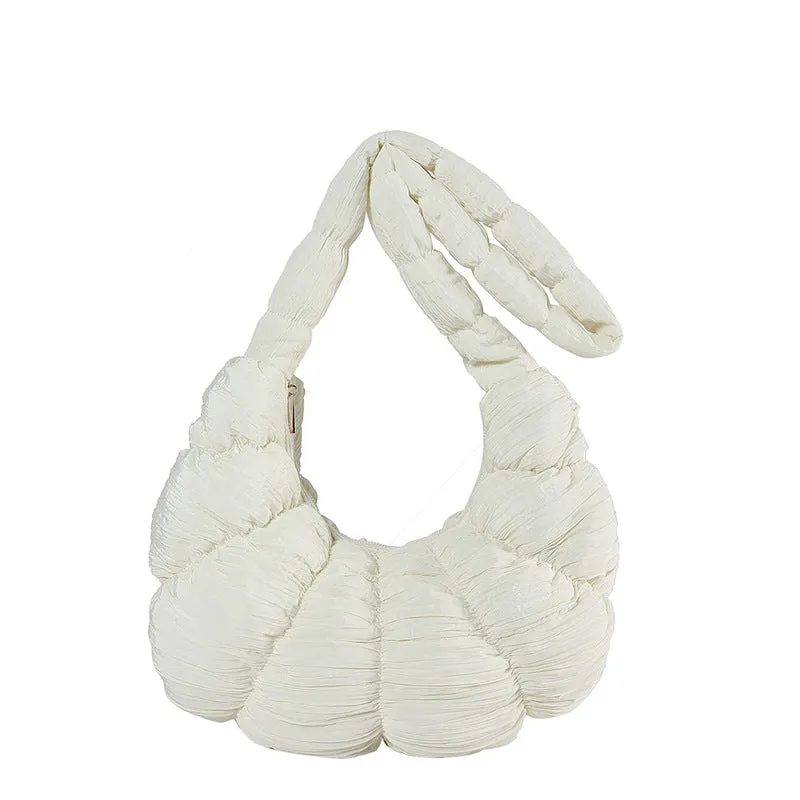 Women's Kosong Cloud Pleated Large Capacity Portable Crossbody Bags