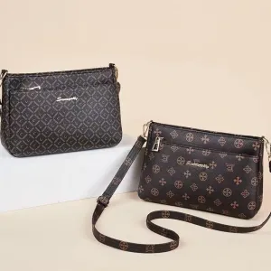 Women's Leather Wide Bottom Large Capacity Mother's Crossbody Bags