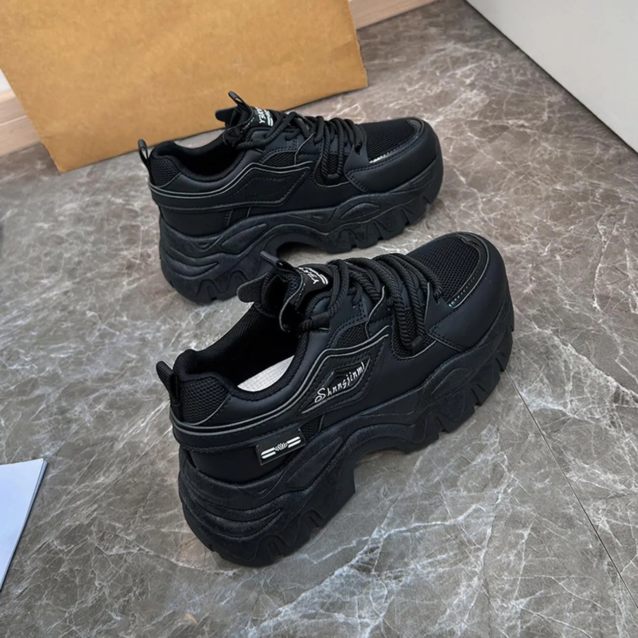 Womens Mesh Platform Sneakers Comfortable Walking Shoes Retro Breathable Casual Everyday Shoes