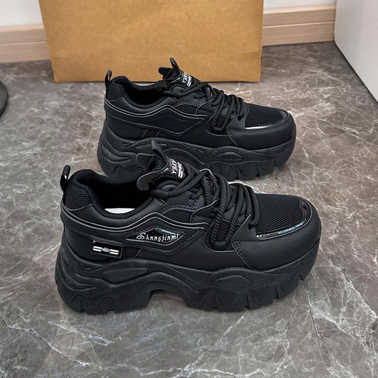 Womens Mesh Platform Sneakers Comfortable Walking Shoes Retro Breathable Casual Everyday Shoes