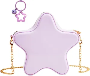 Women's Mini Star Tote Bag, Women's Cute PU Leather Hobo Bag Chic Star Crossbody