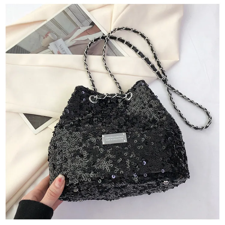 Women's Popular Shiny Leisure Chain Cross Body Crossbody Bags
