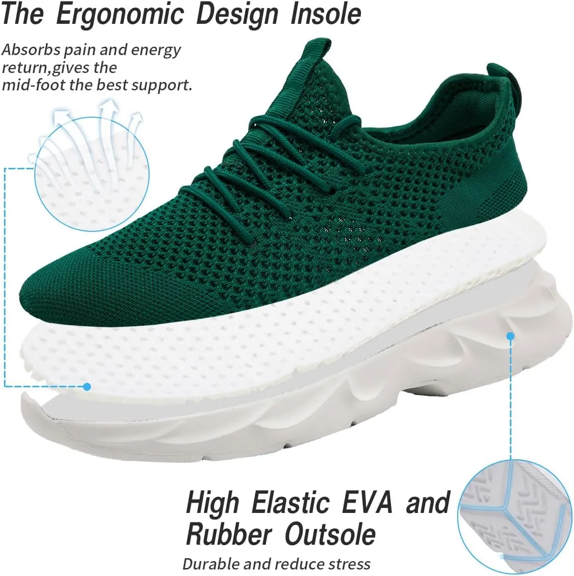Womens Running Shoes Lightweight Breathable No Slip Sneakers Gym Athletic Workout Casual Sports Walking Tennis Shoes