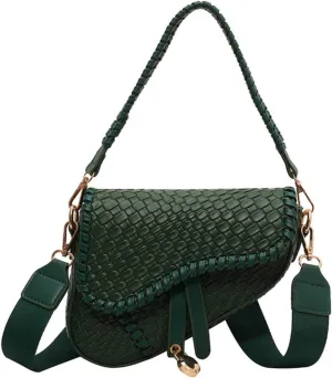 Women's Small Saddle Bag Crossbody Bag for Women Trendy Pursel Hobo Bag Shoulder Bag Satchel Handbag Purse (Brown)
