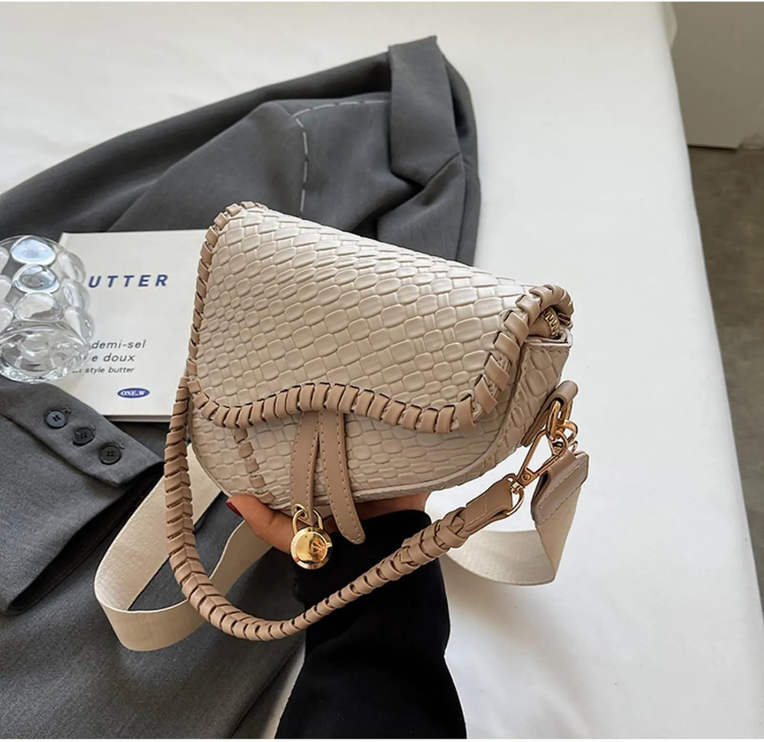 Women's Small Saddle Bag Crossbody Bag for Women Trendy Pursel Hobo Bag Shoulder Bag Satchel Handbag Purse (Brown)