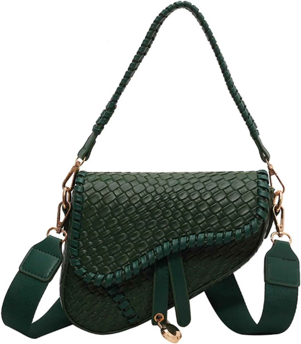 Women's Small Saddle Bag Crossbody Bag for Women Trendy Pursel Hobo Bag Shoulder Bag Satchel Handbag Purse (Brown)