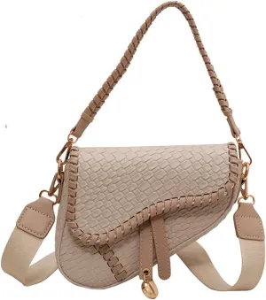 Women's Small Saddle Bag Crossbody Bag for Women Trendy Pursel Hobo Bag Shoulder Bag Satchel Handbag Purse (Brown)