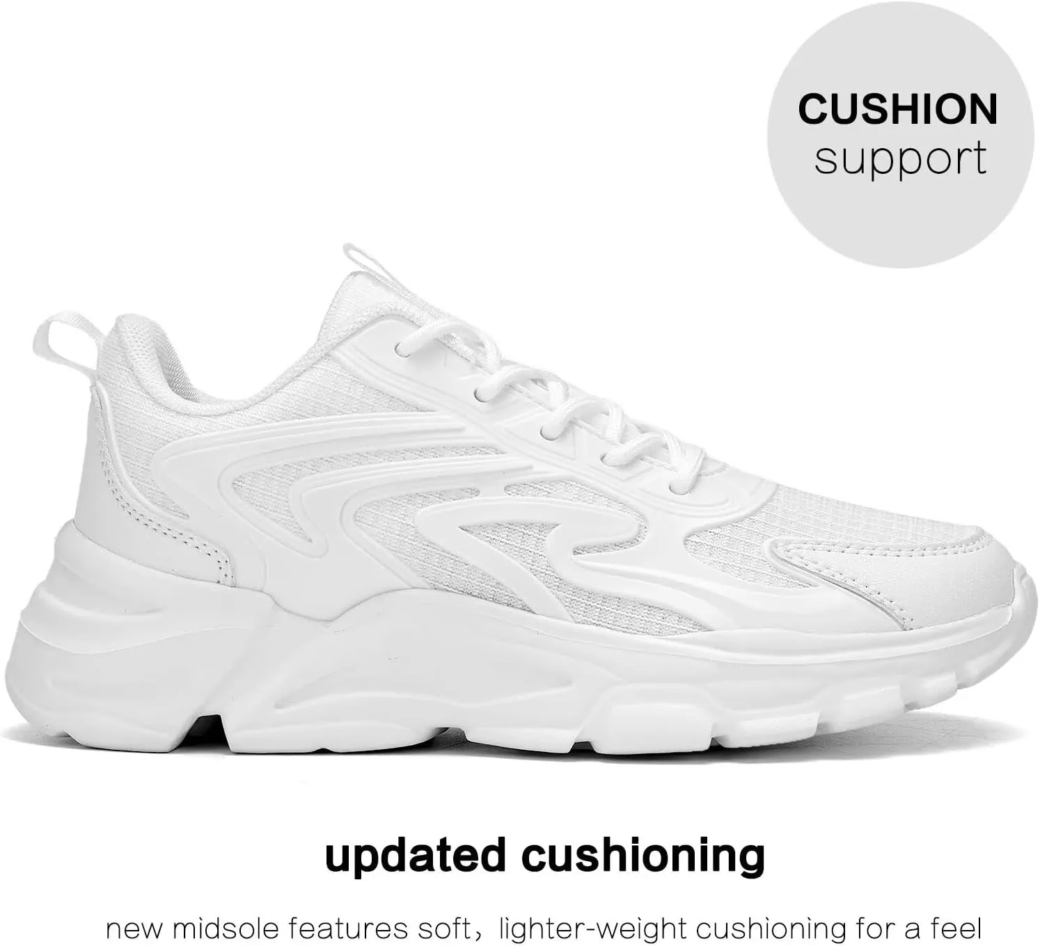 Womens Walking Shoes Casual Running Tennis Gym Sneakers Lightweight Breathable Mesh Workout Sports Soft Sole