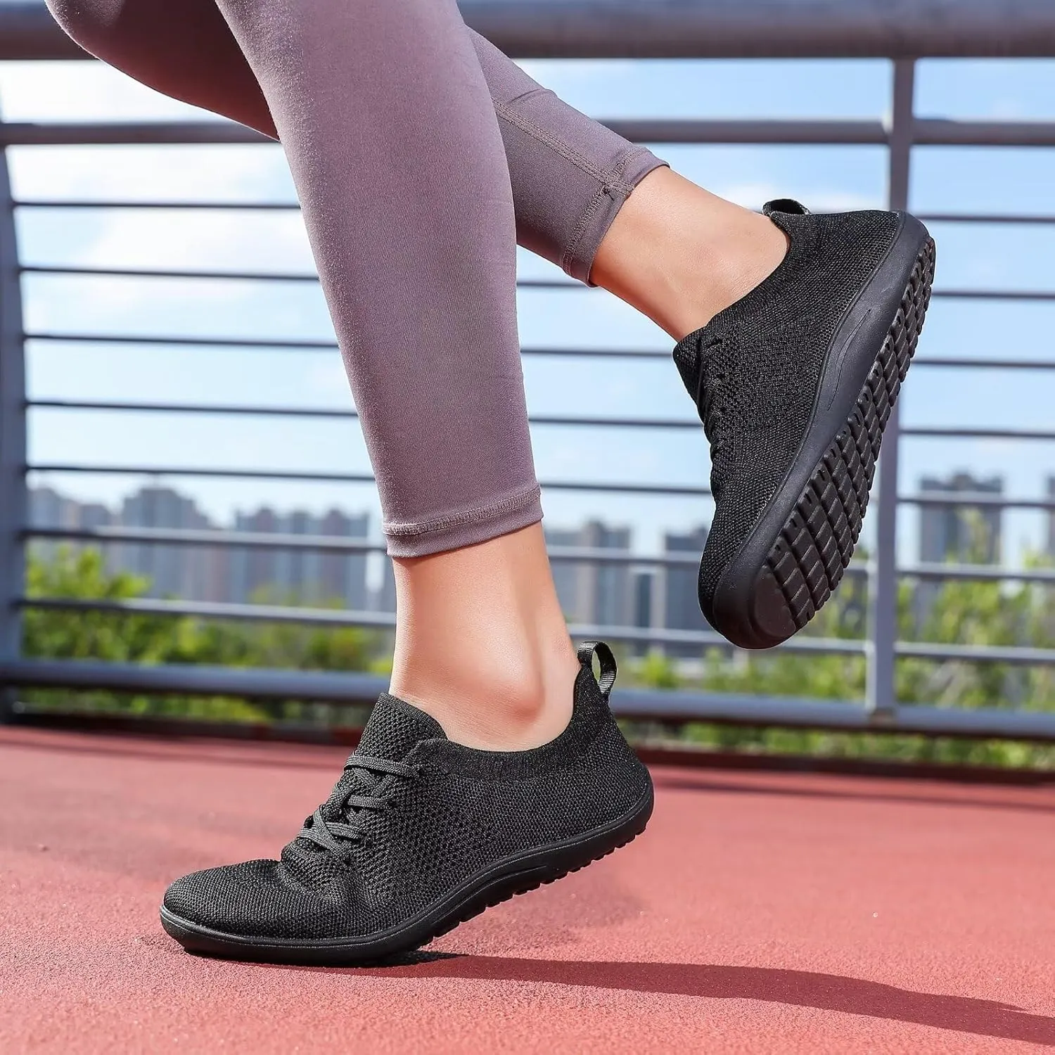 Women's Wide Toe Minimalist Barefoot Walking Shoes Breathable Casual Tennis Gym Athletic Sneakers