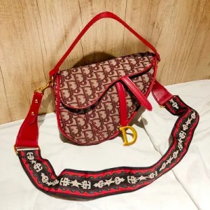 Woolen Cloth Vintage Women Bag Saddle Bag WIth Wide Shoulder Strap