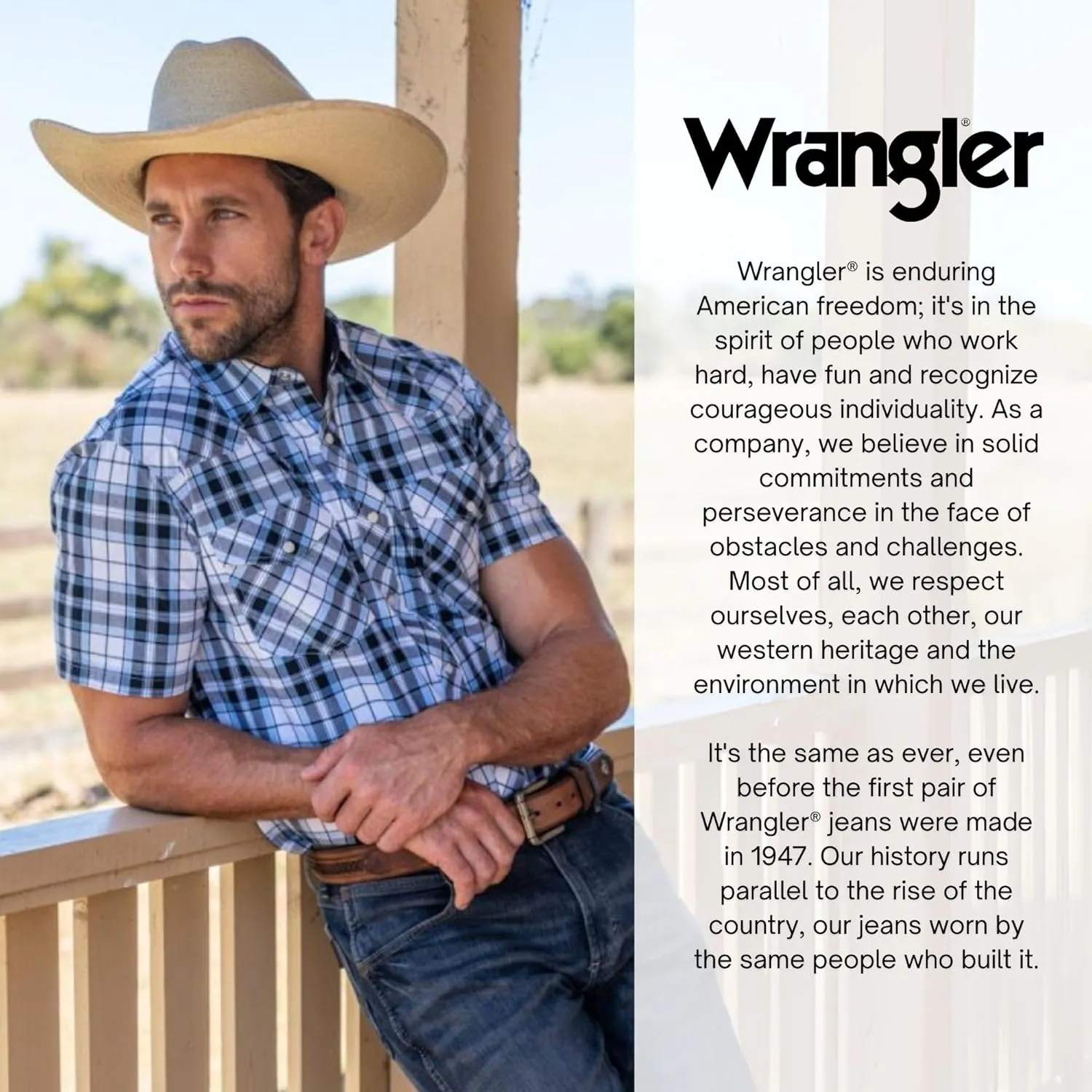 Wrangler Button Up Shirts for Men Big and Tall - Woven Short Sleeve Casual Shirt