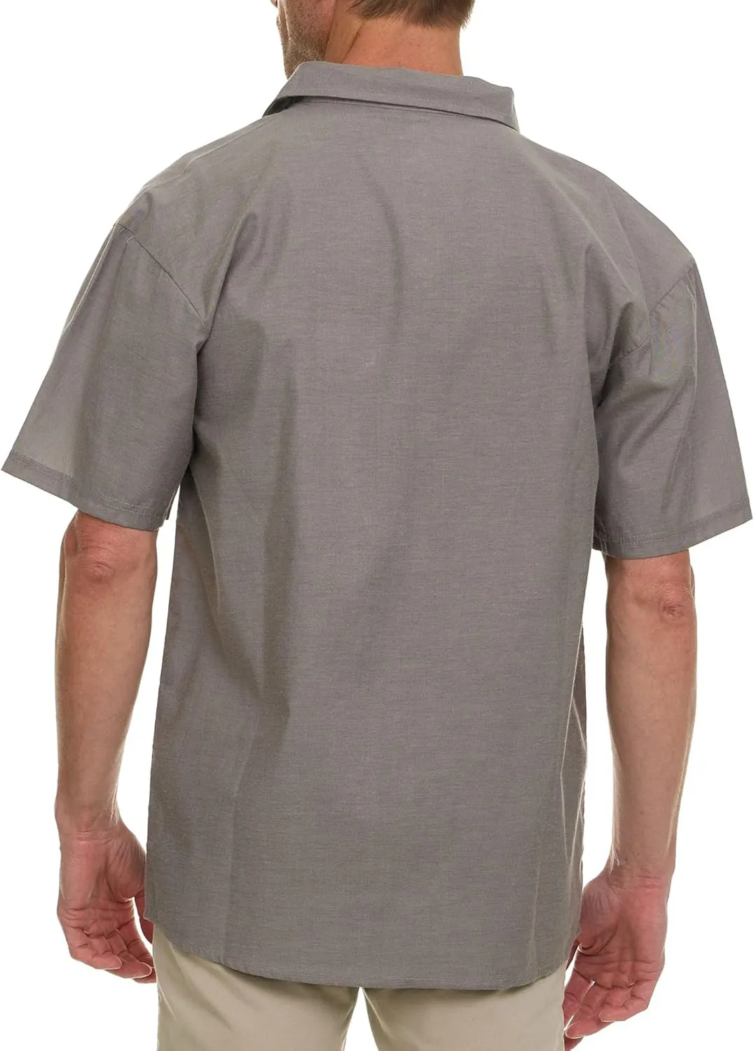 Wrangler Button Up Shirts for Men Big and Tall - Woven Short Sleeve Casual Shirt