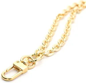 Wrist Strap Wrist Chain Curb (7mm) Oval Wristlet Chain for Handbag Chain Accessories - [Gold]