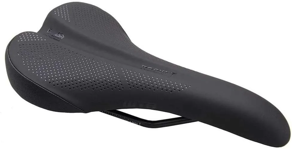 WTB Rocket Bike Saddle - Thick Padding, Contoured Whale-Tail Design for Comfort & Power, Microfiber Cover, Ideal for E-Bikes, Available in Medium or Wide with Steel, Cromoly, or Titanium Rails