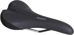 WTB Rocket Bike Saddle - Thick Padding, Contoured Whale-Tail Design for Comfort & Power, Microfiber Cover, Ideal for E-Bikes, Available in Medium or Wide with Steel, Cromoly, or Titanium Rails