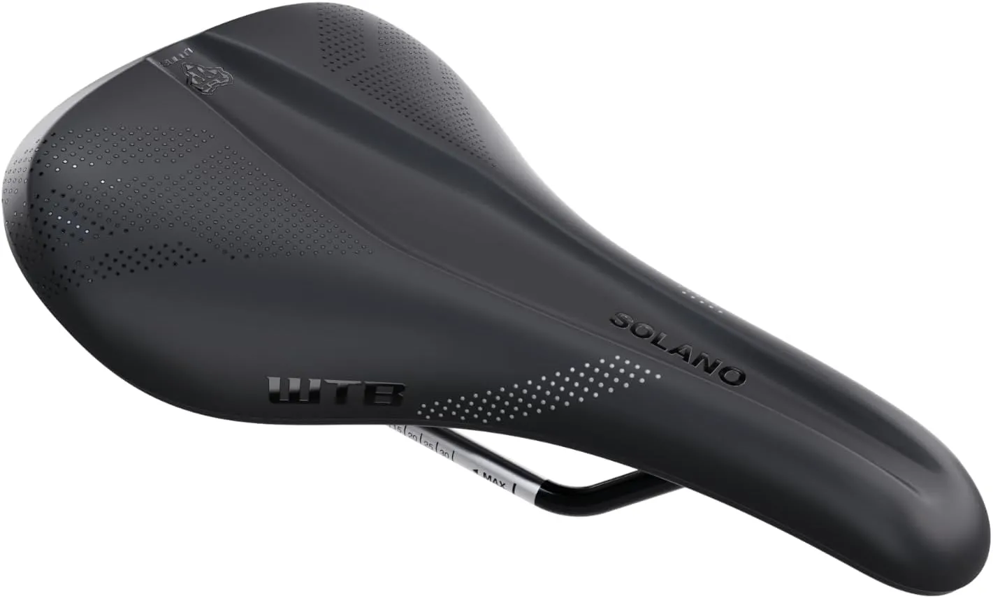 WTB Solano Medium Bike Saddle, Cromoly Rail, Fusion Form Base, Enhanced Padding & Perineal Support, Short Length Design for Gravel, Adventure Road & Mountain