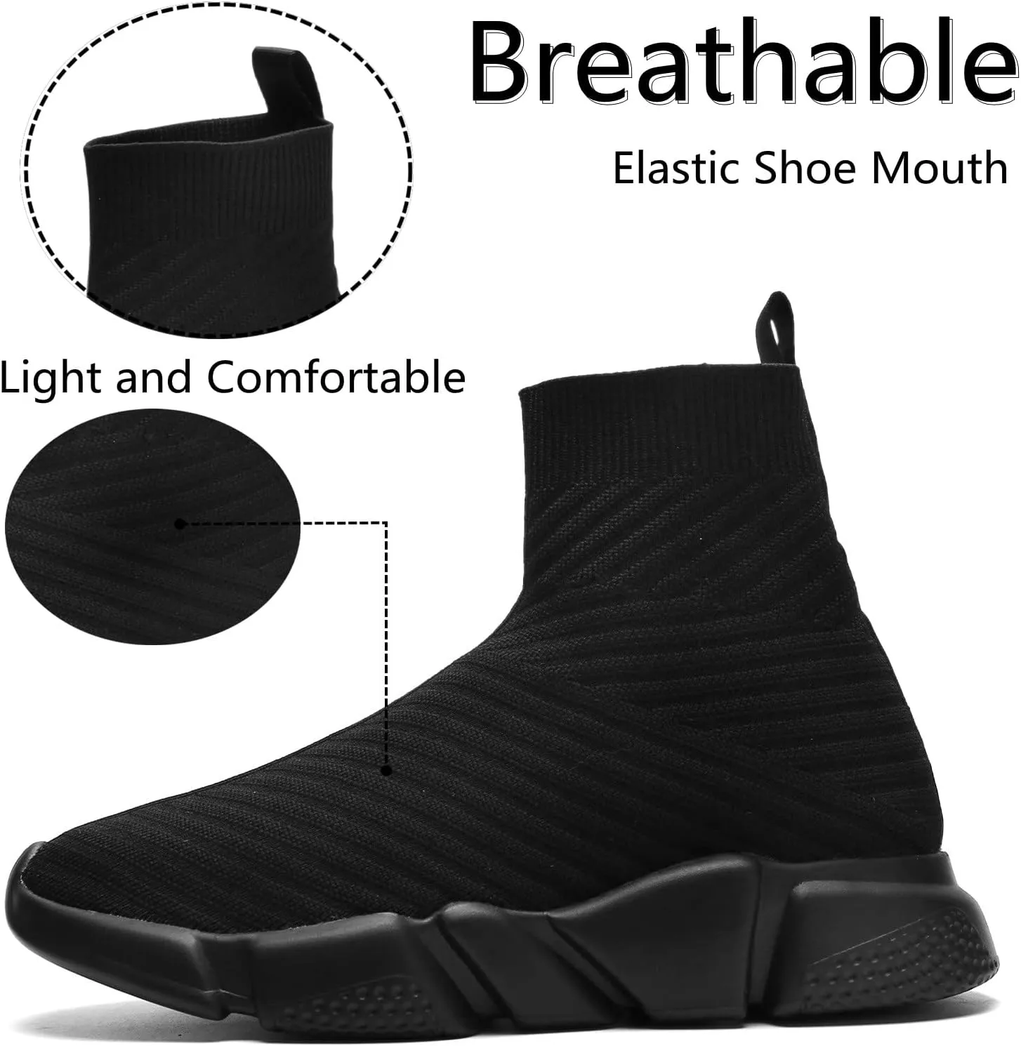 WXQ Men's Running Shoes Comfortable Lightweight Breathable Walking Shoes Mesh Workout Casual Sports Shoes