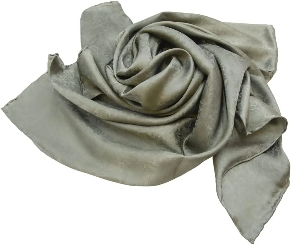 WYOMING TRADERS Casual Unisex Adult Lightweight Breathable Jacquard Plum Regular Silk Scarf