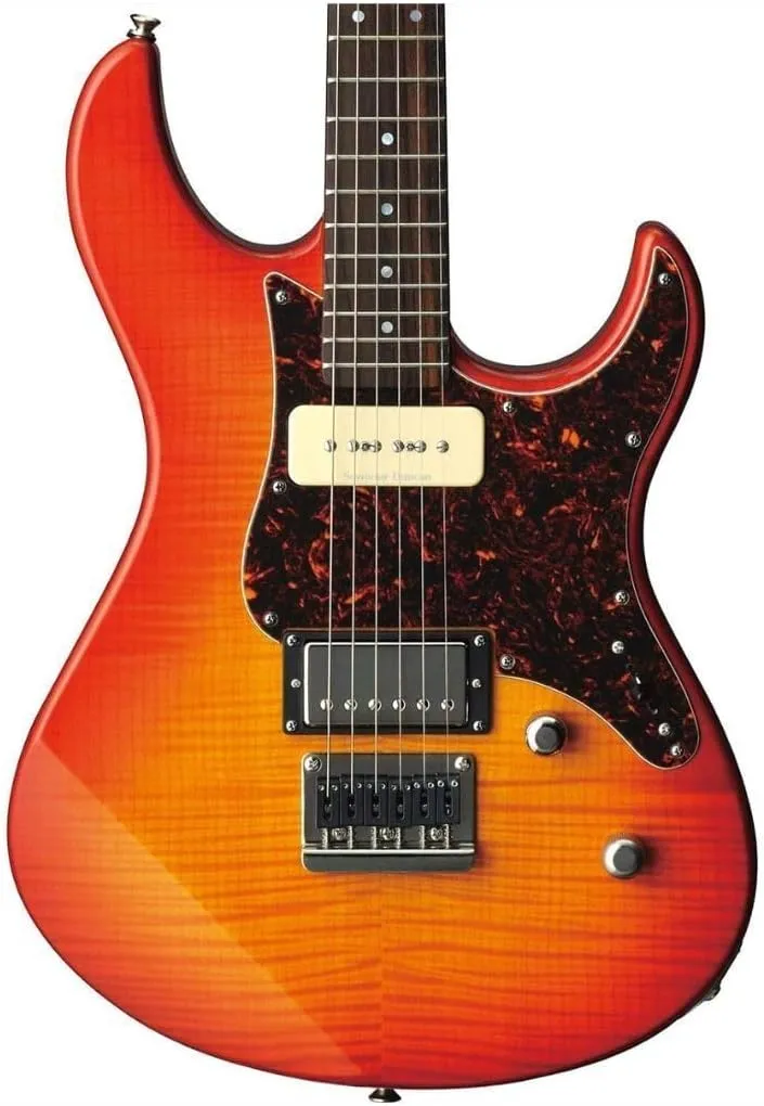 Yamaha Pacifica PAC611HFM LAB Solid-Body Electric Guitar, Light Amber Burst